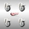 Service Caster 4 Inch 316SS Thermoplastic Rubber Swivel Bolt Hole Caster Set with Lock Brake SCC-SS316BHTTL20S414-TPRB-4 - alternate 5
